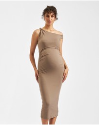 Ripe Maternity - Luxe Knit Off Shoulder Dress