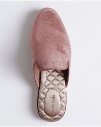 Homebodii - Florence Womens Velvet Slipper - Dusty Rose