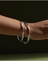 Najo - Large Garden of Eden Silver Bangle