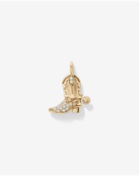 Michael Hill - Cowboy Boot Pendant in 18kt Vermeil with Cubic Zirconia