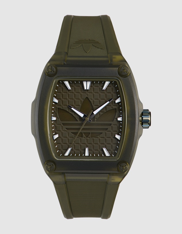 adidas Originals - City Tech Five Crystal 44mm Green Resin Strap Watch