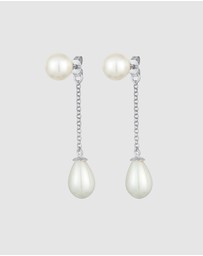Elli Jewelry - Earrings Earjacket Drop Trend with shell core pearls in 925 sterling silver