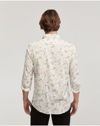 Oxford - Holloway Linen Blend Printed Shirt