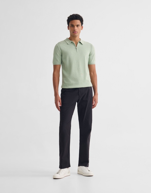 Oxford - Otis Zip Neck Knitted Polo