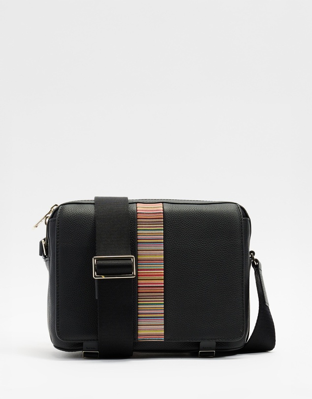 Paul Smith - Signature Stripe Trim Messenger Bag