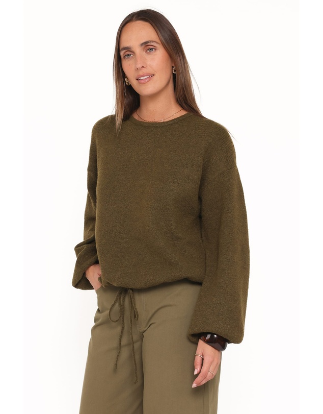 Petal & Pup - Galadriel Drawcord Sweater - Khaki