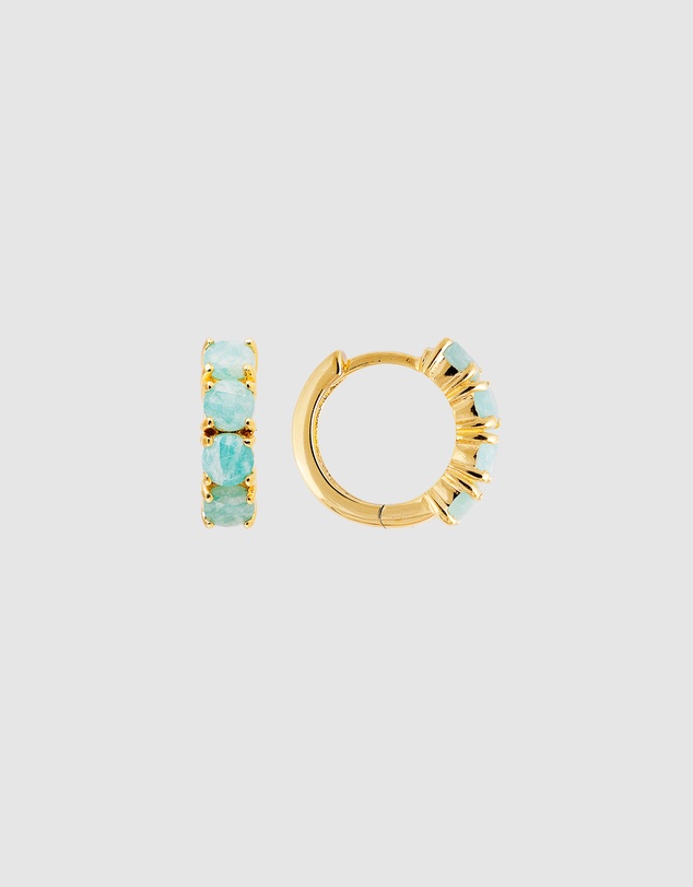 FAIRLEY - Amazonite Midi Hoops