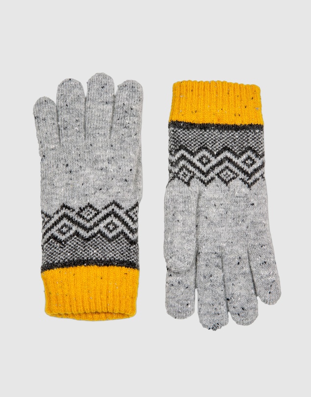 DENTS - Geometric Pattern Knitted Gloves
