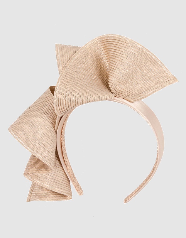 Max Alexander - Large Wavy Nude Racing Fascinator