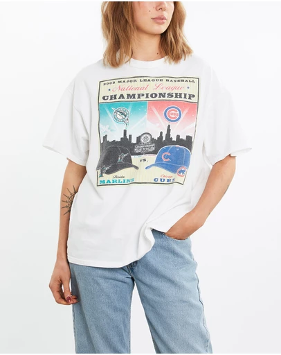 Vintage by The Real Deal - Pre Loved - Vintage MLB Marlins vs Cubs Tee