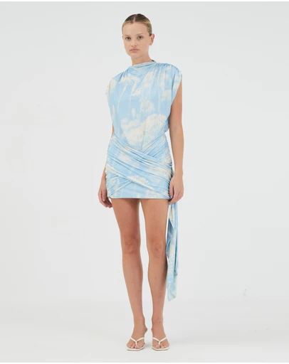 Third Form - Aura Draped Mini Dress