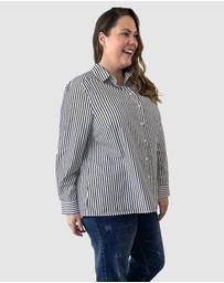 Love Your Wardrobe - Ella Stripe Button-Up Shirt