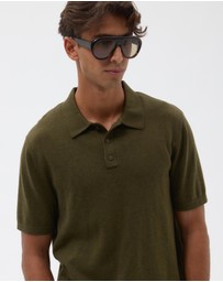 AERE - Silk Blend Smooth Knit Polo