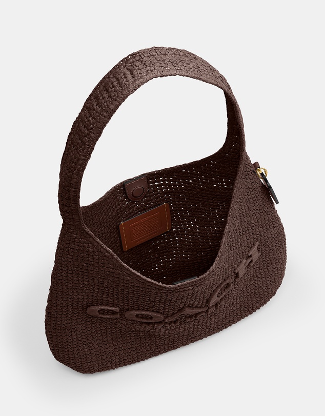 Coach - Refined Weave Straw Brooklyn Shoulder Bag 34