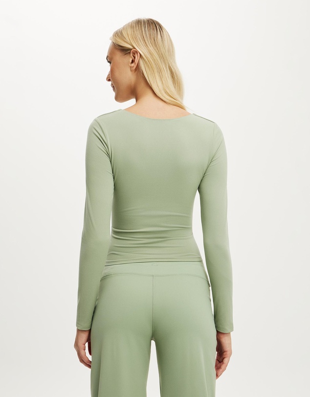 Cotton On Body Active - Ultra Soft Square Neck Long Sleeve