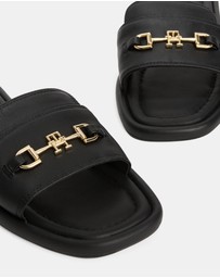 Tommy Hilfiger - Leather Horsebit Mules - Women's