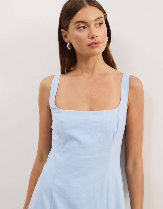 Atmos&Here - Pippa Sleeveless Linen Blend Midi Dress