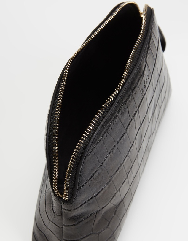 AERE - Leather Large Makeup Pouch
