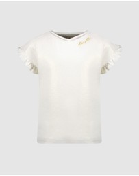 Like FLO - Metallic Ruffle Sleeve Tee - Kids-Teens