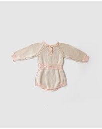 WITH LOVE FOR KIDS - Long Sleeve Knitted Romper - Babies