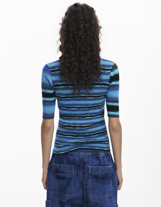 Desigual - Striped knit T-shirt