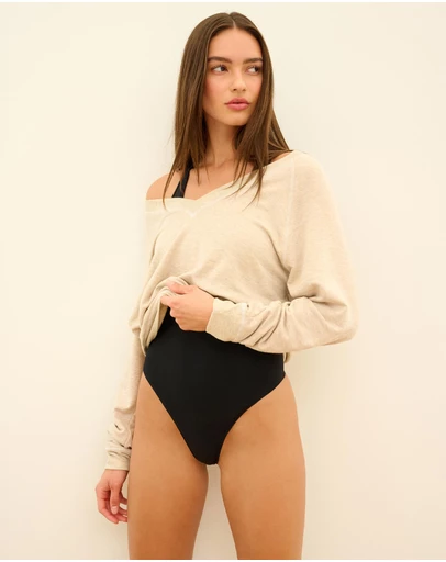 Splits59 - Bennie Fleece V-Neck Sweatshirt