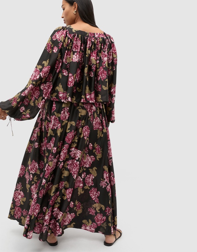 Seed Heritage - Silk Floral Square Neck Blouse