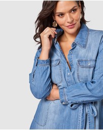 Something 4 Olivia - Dolly Denim Shirt Dress