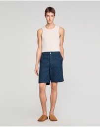 Sandro - Denim Cross Shorts