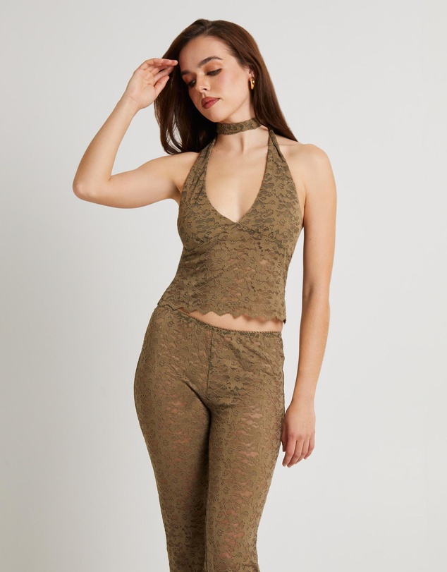 Alice In The Eve - Giselle Lace Halter Top