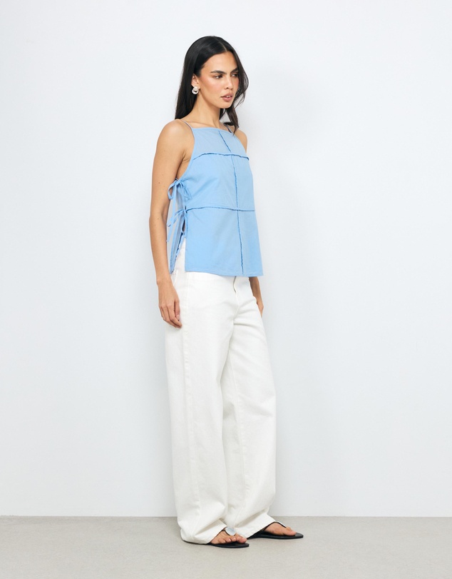AERE - Grace Panel Tie Side Top
