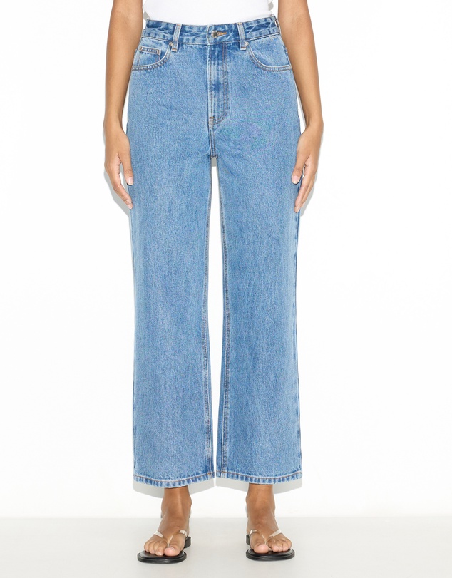 Dazie - Munich High Waisted Cropped Straight Leg Jeans