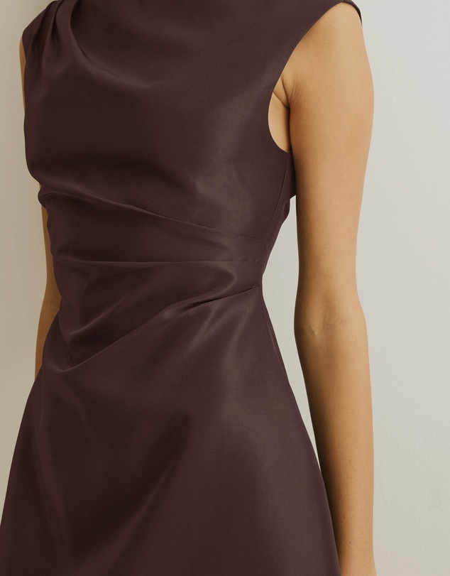 Atmos&Here - Rosie Structured Satin Mini Dress