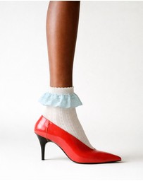High Heel Jungle - Bobby Lace Frill Trim Cotton Bobby Socks