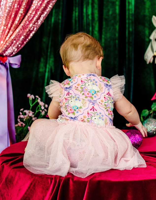 Fleur Harris - 'Bunnies & Bows' Dreamy Tutu Bodysuit Dress in Pink