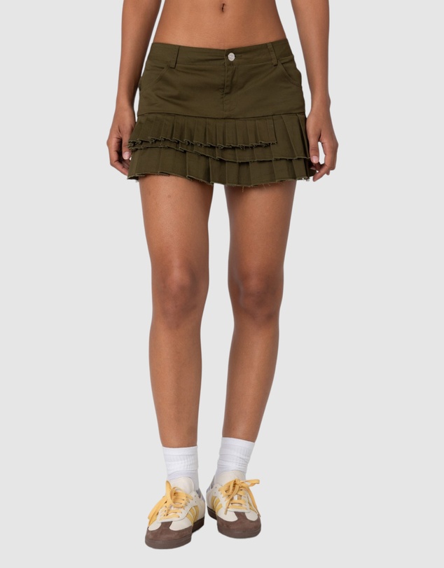 EDIKTED - Layered Pleats Mini Skirt