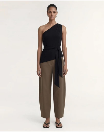 Staple the Label - Zara One Shoulder Tie Top