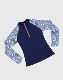 Aqua Blu Kids - Baroque Long Sleeve Rash Vest - Teens