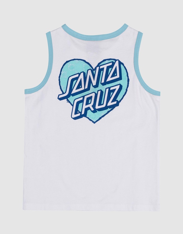 Santa Cruz - Checker Heart Stack Centre Tank - Teens