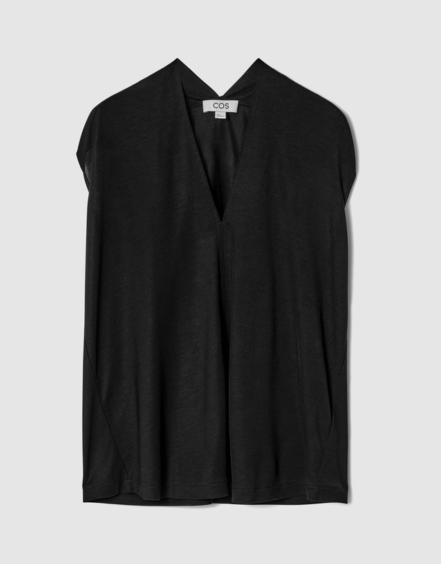 COS - Draped V-Neck Top