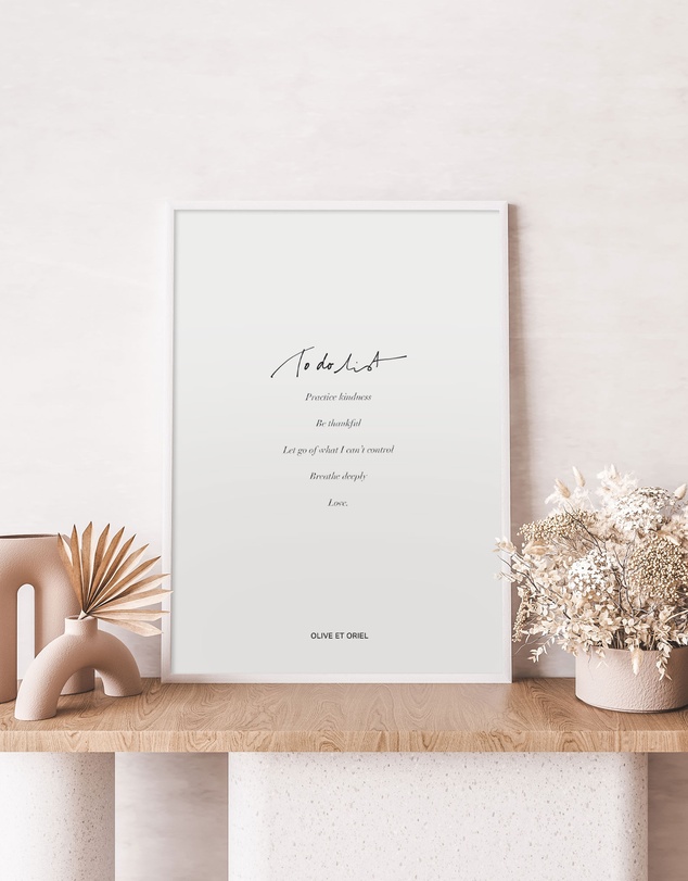 Olive et Oriel - To Do List Art Print