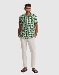 Country Road - Regular Fit Abstract Tencel Shirt