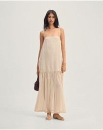 Oxford - Kristel Linen And Mesh Dress