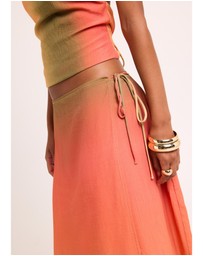 Subtitled - Earth Ombre Wrap Midi Skirt