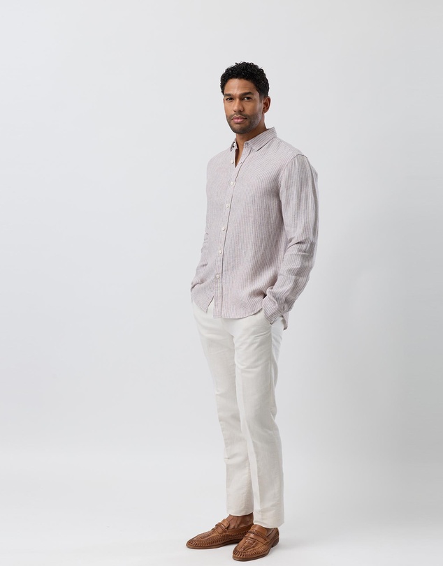 Brooksfield - Linen Casual Long Sleeve