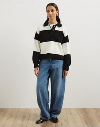 Atmos&Here - Lexi Stripe Knit Polo