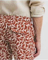 Country Road - Recycled Polyester Leaf Print Swim Short