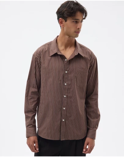 AERE - Stripe Relaxed Cotton Shirt
