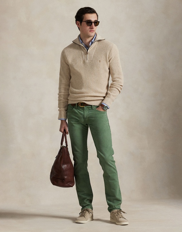 Polo Ralph Lauren - Waffle Wool-Cotton Quarter-Zip Sweater