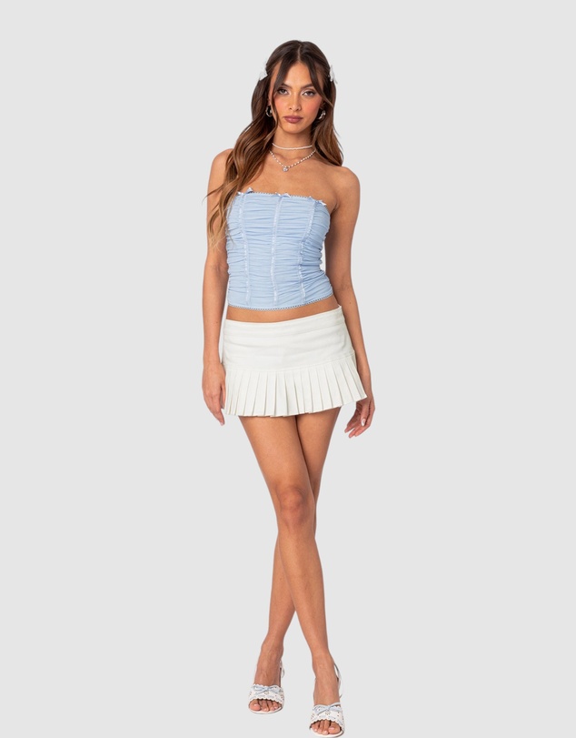 EDIKTED - Veronika Ruched Mesh Top